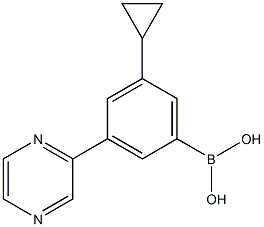 3-(Pyrazin-2-yl)-5-cyclopropylphenylboronic acid图片