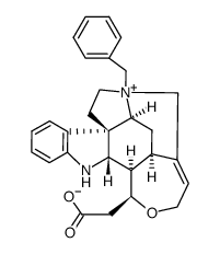 19-benzyl-10-carboxy-9,10-seco-C-nor-strychnidinium, betaine Structure