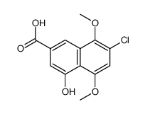 7-氯-4-羟基-5,8-二甲氧基-2-萘羧酸结构式