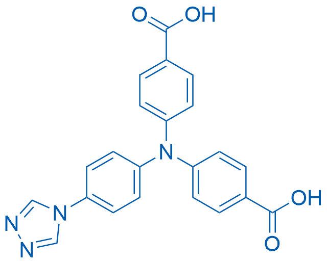 4,4'-((4-(4H-1,2,4-Triazol-4-yl)phenyl)azanediyl)dibenzoic acid structure