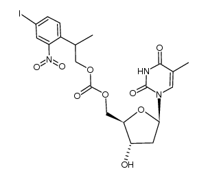 thymidine 5'-[2-(4-iodo-2-nitrophenyl)propyl carbonate]结构式