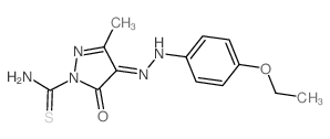 1H-Pyrazole-1-carbothioamide,4-[2-(4-ethoxyphenyl)hydrazinylidene]-4,5-dihydro-3-methyl-5-oxo-结构式