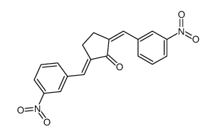 2,5-bis[(3-nitrophenyl)methylidene]cyclopentan-1-one Structure