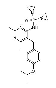 N-diaziridin-1-ylphosphoryl-2,6-dimethyl-5-[(4-propan-2-yloxyphenyl)me thyl]pyrimidin-4-amine结构式