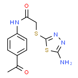 N-(4-Acetylphenyl)-2-[(5-amino-1,3,4-thiadiazol-2-yl)sulfanyl]acetamide Structure