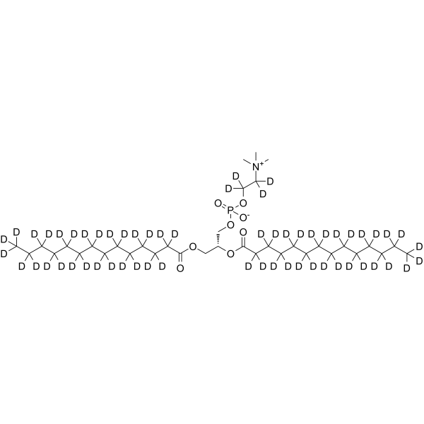 1,2-Dimyristoyl-sn-glycero-3-phosphocholine-d58结构式