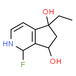 1H-Cyclopenta[c]pyridine-5,7-diol,5-ethyl-1-fluoro-2,5,6,7-tetrahydro-(9CI) Structure