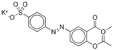 5-[(p-Sulfophenyl)azo]salicylic Acid Acetate Methyl Ester Potassium Salt Structure