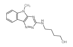 4-((5-Methyl-5H-(1,2,4)triazino(5,6-b)indol-3-yl)amino)-1-butanol Structure