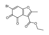 6-bromo-2-methyl-4,5-dioxo-4,5-dihydro-benzofuran-3-carboxylic acid ethyl ester Structure