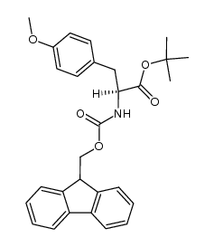 (2S)-2-(9H-Fluoren-9-ylmethoxycarbonylamino)-3-(4'-methoxyphenyl)propionic acid tert-butyl ester结构式