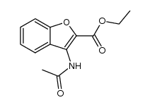 ethyl 3-acetylamino-2-benzofurancarboxylate结构式