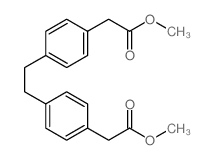 methyl 2-[4-[2-[4-(methoxycarbonylmethyl)phenyl]ethyl]phenyl]acetate structure