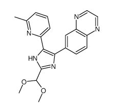 6-(2-(二甲氧基甲基)-5-(6-甲基吡啶-2-基)-1H-咪唑-4-基)喹噁啉结构式