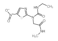 2-[ethylcarbamoyl-(5-nitro-1,3-thiazol-2-yl)amino]-N-methyl-acetamide structure