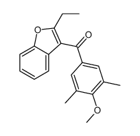 (2-ethyl-1-benzofuran-3-yl)-(4-methoxy-3,5-dimethylphenyl)methanone Structure