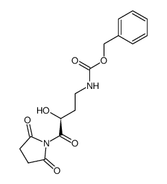 N-<(S)-4-benzyloxycarbonylamino-2-hydroxybutanoyloxy>succinimide Structure