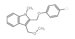 2-[(4-chlorophenoxy)methyl]-3-(methoxymethyl)-1-methyl-indole Structure