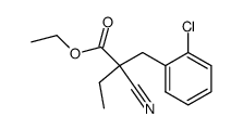 2-(2-chlorobenzyl)-2-cyano-butyric acid ethyl ester Structure