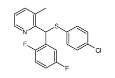 2-[(4-chlorophenyl)sulfanyl-(2,5-difluorophenyl)methyl]-3-methylpyridine结构式