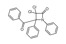 4-benzoyl-3,3-dichloro-1,4-diphenylazetidin-2-one结构式