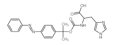 3-(3H-imidazol-4-yl)-2-[2-(4-phenyldiazenylphenyl)propan-2-yloxycarbonylamino]propanoic acid structure