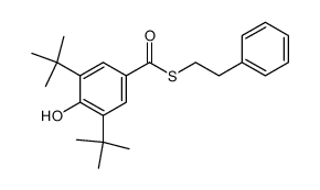 2-phenylethyl 3,5-di-t-butyl-4-hydroxythiolobenzoate Structure