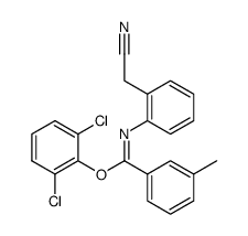 N-(2-Cyanomethyl-phenyl)-3-methyl-benzimidic acid 2,6-dichloro-phenyl ester Structure