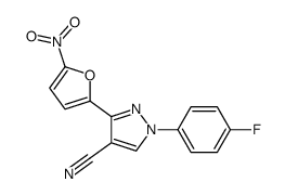 1-(4-fluorophenyl)-3-(5-nitrofuran-2-yl)pyrazole-4-carbonitrile结构式