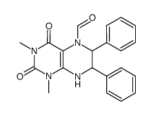 5-formyl-1,3-dimethyl-6,7-diphenyl-5,6,7,8-tetrahydro-1H-pteridine-2,4-dione Structure