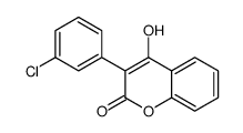 3-(3-chlorophenyl)-4-hydroxychromen-2-one Structure