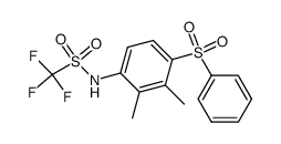 N-(4-Benzenesulfonyl-2,3-dimethyl-phenyl)-C,C,C-trifluoro-methanesulfonamide结构式