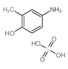 4-amino-2-methyl-phenol; sulfuric acid structure