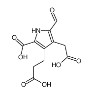 3-(2-carboxyethyl)-4-(carboxymethyl)-5-formyl-1H-pyrrole-2-carboxylic acid结构式