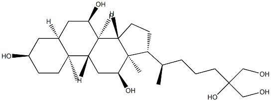 5β-Cholestane-3α,7α,12α,25,26,27-hexaol Structure