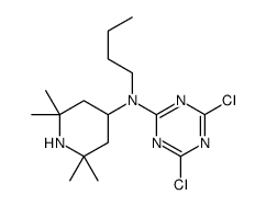 N-butyl-4,6-dichloro-N-(2,2,6,6-tetramethylpiperidin-4-yl)-1,3,5-triazin-2-amine Structure