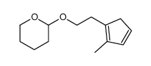 2-[2-(2-methylcyclopenta-1,3-dien-1-yl)ethoxy]oxane结构式