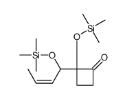 2-trimethylsilyloxy-2-(1-trimethylsilyloxybut-2-enyl)cyclobutan-1-one结构式