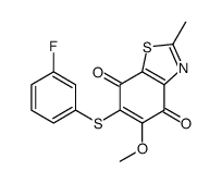 6-(3-fluorophenyl)sulfanyl-5-methoxy-2-methyl-1,3-benzothiazole-4,7-dione Structure