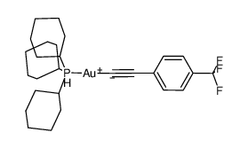 [(Cy3P)AuC2C6H4-4-CF3] Structure