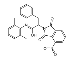 N-(2,6-dimethylphenyl)-2-(4-nitro-1,3-dioxoisoindol-2-yl)-3-phenylpropanamide结构式