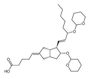 (5E)-6a-carbaprostaglandin I2 bis(tetrahydropyranyl) ether结构式