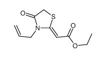 ethyl (2E)-2-(4-oxo-3-prop-2-enyl-1,3-thiazolidin-2-ylidene)acetate结构式