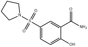 Benzamide, 2-hydroxy-5-(1-pyrrolidinylsulfonyl)- Structure