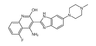 4-Amino-5-fluoro-3-[6-(4-methyl-1-piperazinyl)-1H-benzimidazol-2- yl]-2(1H)-quinolinone Structure