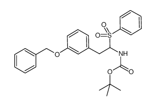 [1-benzenesulfonyl-2-(3-benzyloxy-phenyl)-ethyl]-carbamic acid tert-butyl ester结构式