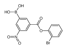 3-(2-bromophenoxycarbonyl)-5-nitrophenylboronic acid Structure