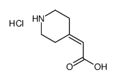 2-(哌啶-4-亚基)乙酸盐酸盐结构式