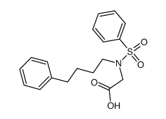 N-benzenesulfonyl-N-(4-phenyl-butyl)-glycine Structure