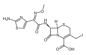 (6R,7R)-7-((Z)-2-(2-aminothiazol-4-yl)-2-(methoxyimino)acetamido)-3-(iodomethyl)-8-oxo-5-thia-1-azabicyclo[4.2.0]oct-2-ene-2-carboxylic acid结构式